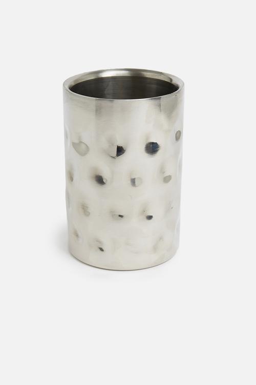 Hammered wine cooler - silver
