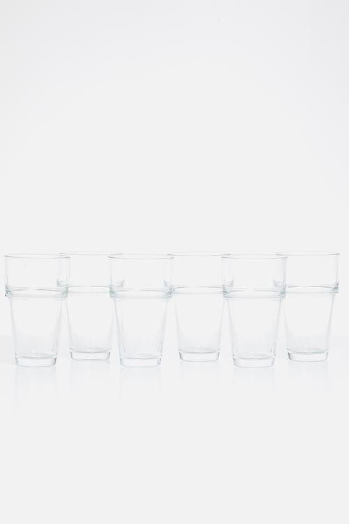 Tapered drinking glass set of 6