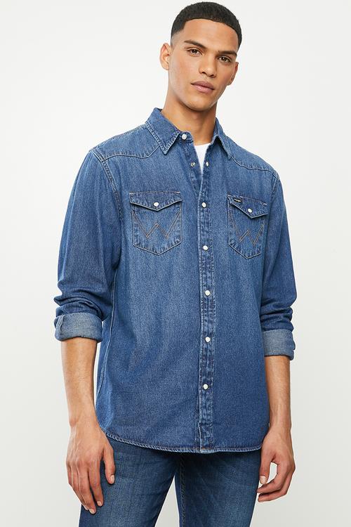 Denim regular fit  shirt - light blue
