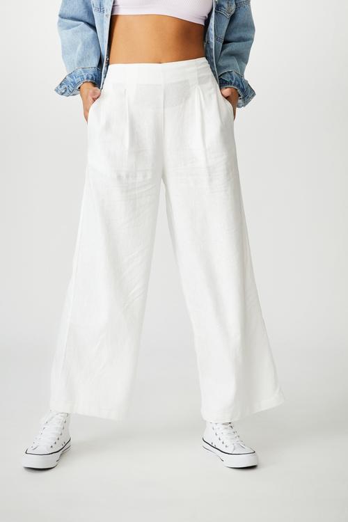 Wide leg paradise pant - white