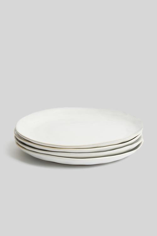 Zizou dinner plate set of 4 - white