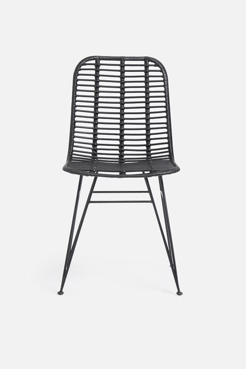 Gili rattan chair - black
