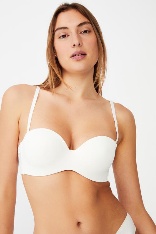 Everyday mesh contour strapless bra - cream