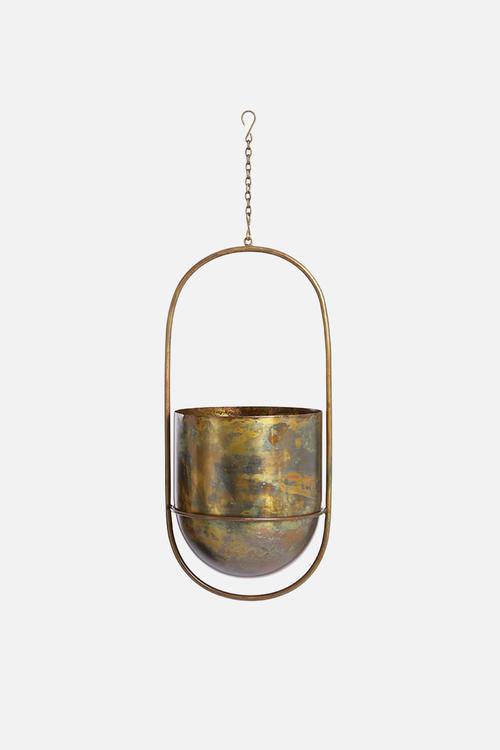 Hanging flower pot - brass