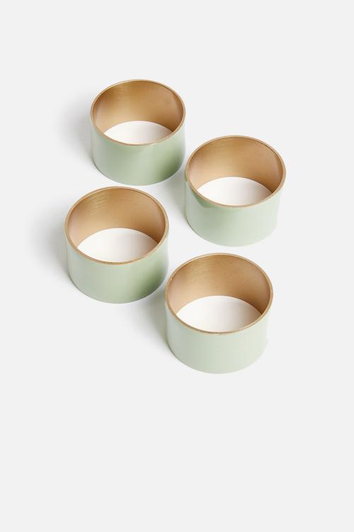 Ella napkin ring set of 4 - sea foam