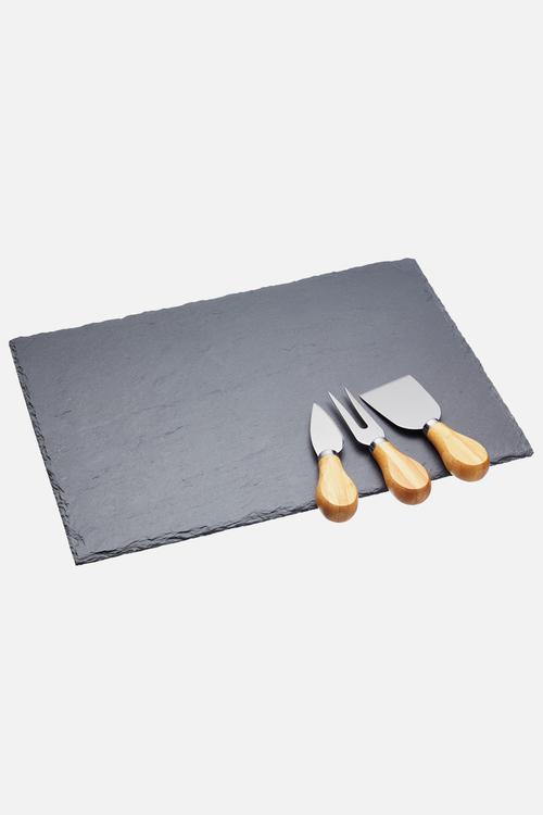 Artesà slate cheese platter set- charcoal