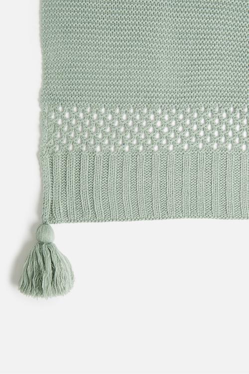 Anna knit throw - duck egg blue