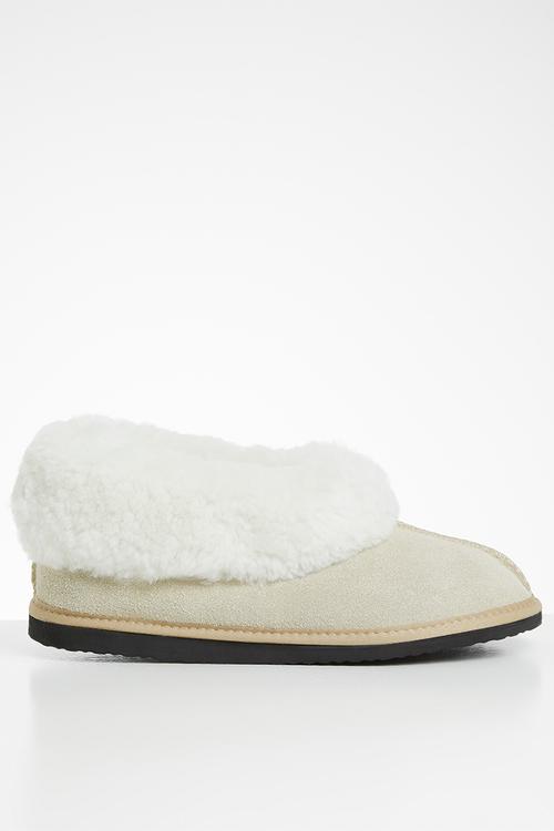Cosy suede wool inner slipper - sand