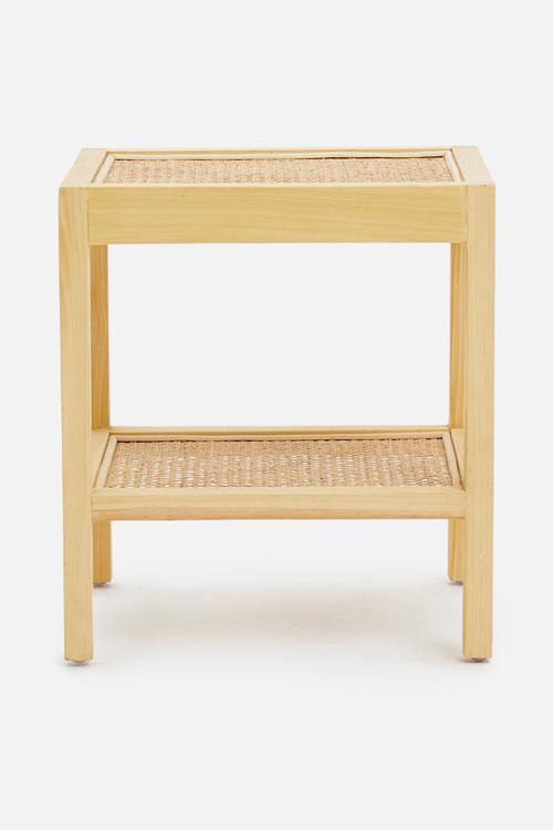 Loopy cane bedside table- natural