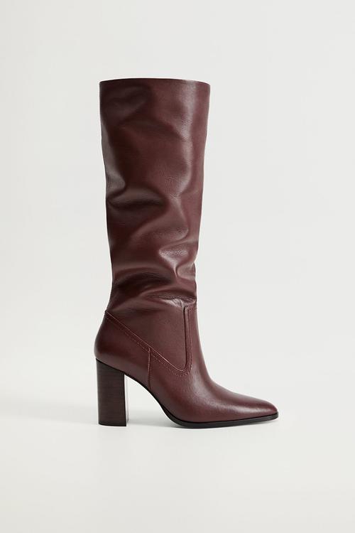 Boby leather boot - dark red