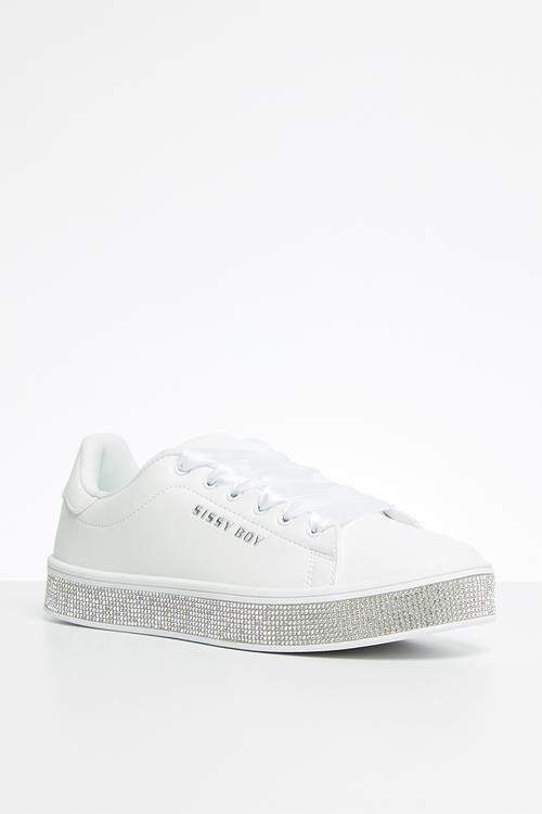 Duchess sneaker with bling sole  - white
