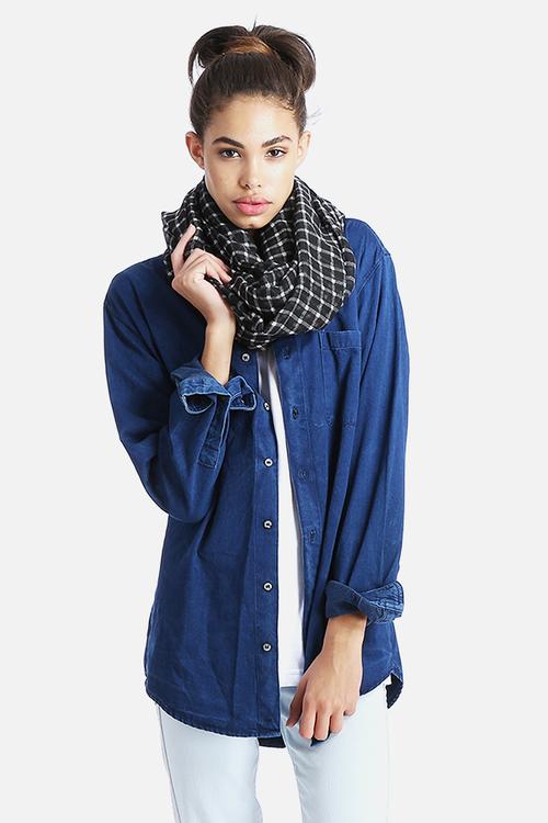 Pinstripe Long Scarf 