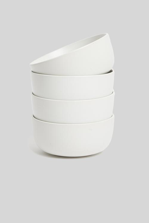 Mason bowl set of 4 - white