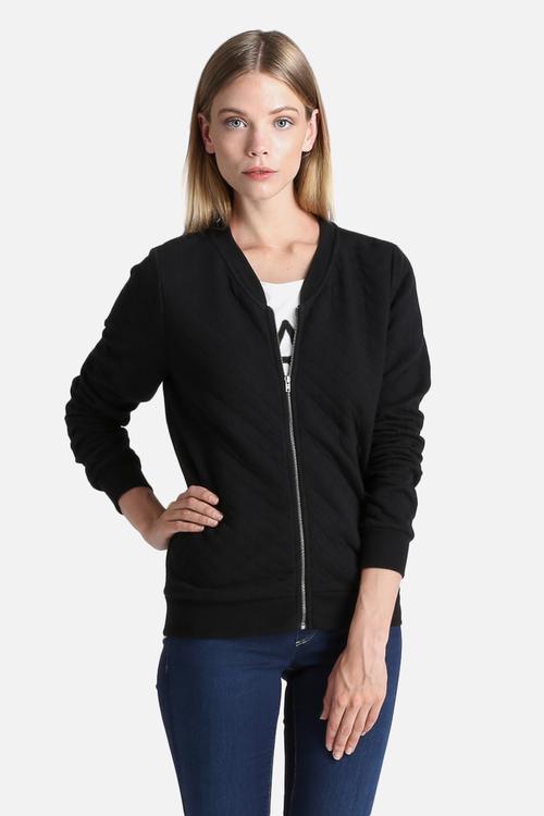 Rucco Quilted Zip Through Sweat