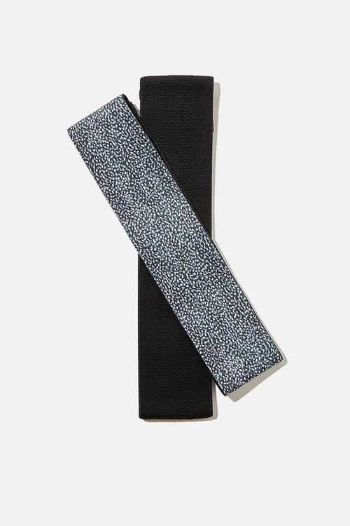 Elastic resistance bands 2 pack -  speckle & black