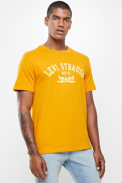 2-horse graphic tee - yellow
