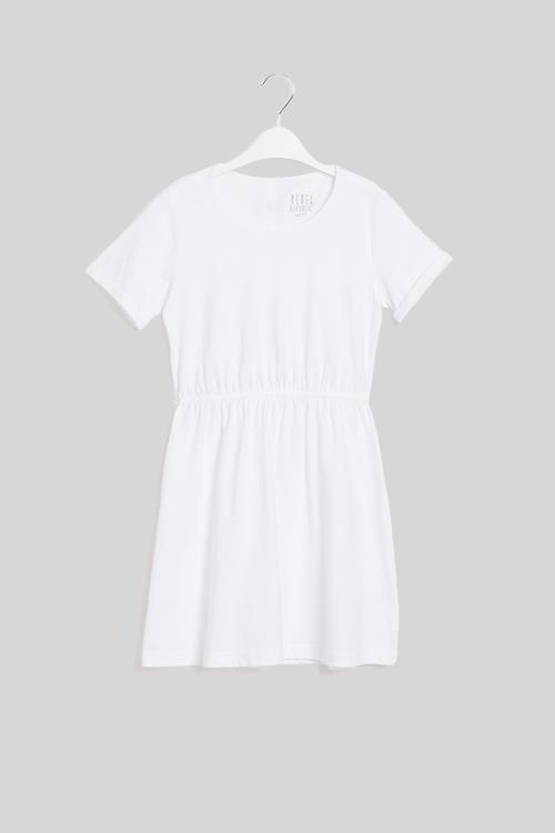 Girls jersey dress - white