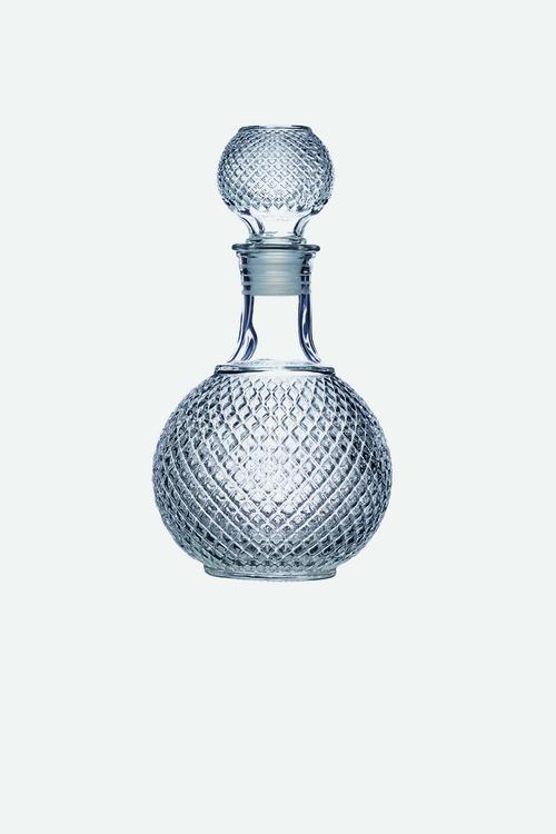 Cut glass effect decanter-Marine