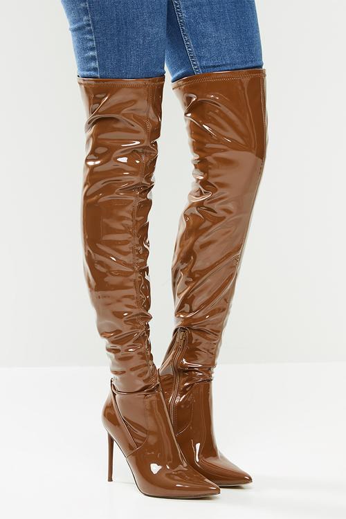 Vava over the knee boot - brown