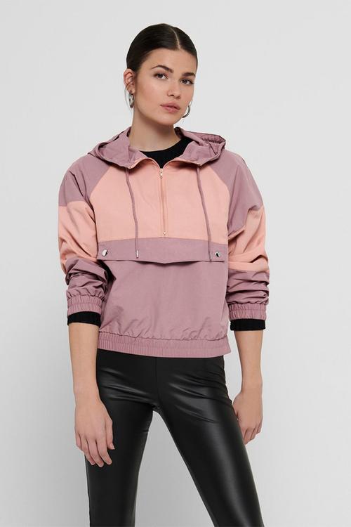 Neo long sleeve anorak - nostalgia rose w/rose tan
