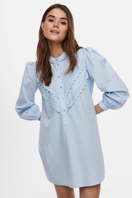 Mumbai life long sleeve dress - cashmere blue