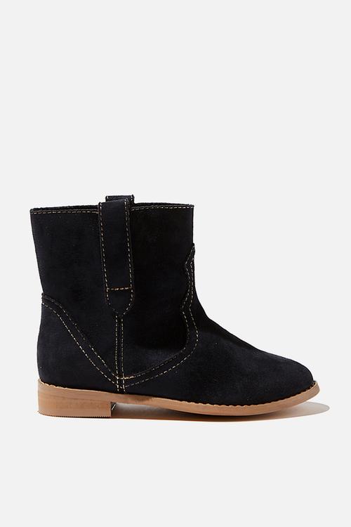 Slouch western boot - black