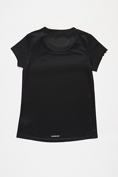 Girls 3 stripe tee - black & white