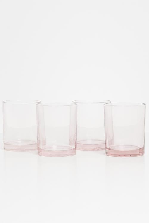 Solid tumbler set of 4 - pink 