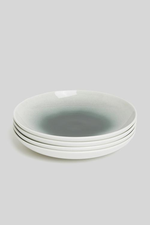 Ombre side plate set of 4 - black 