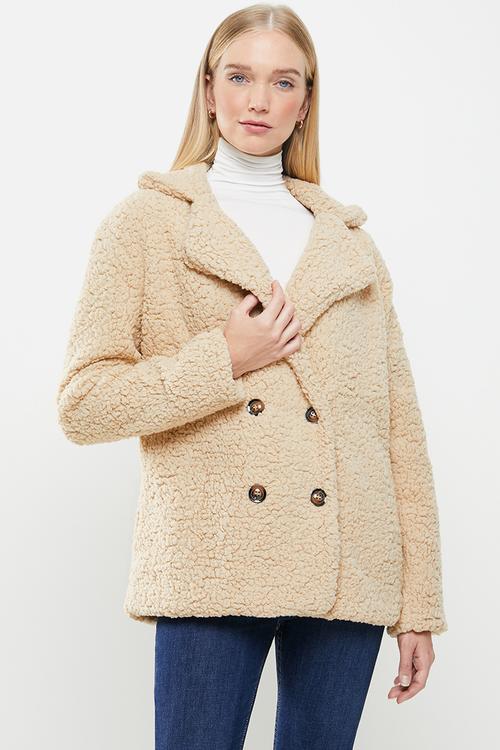 Double breasted jacket - stone