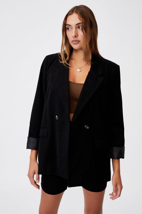 The oversized blazer - black