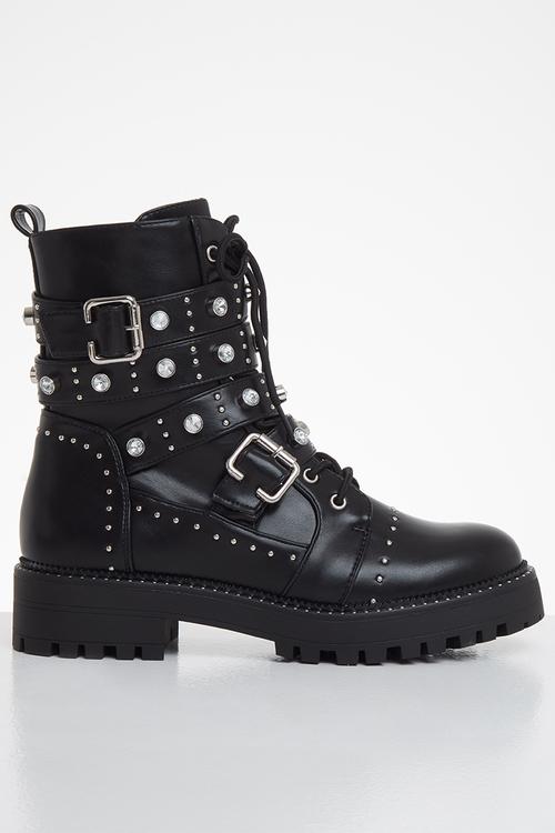 Bling the changes grunge boot - black