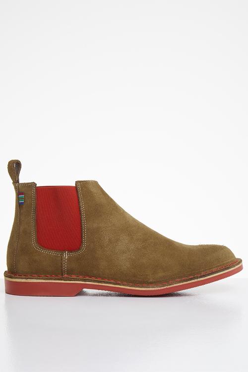Chelsea boot - brown & red