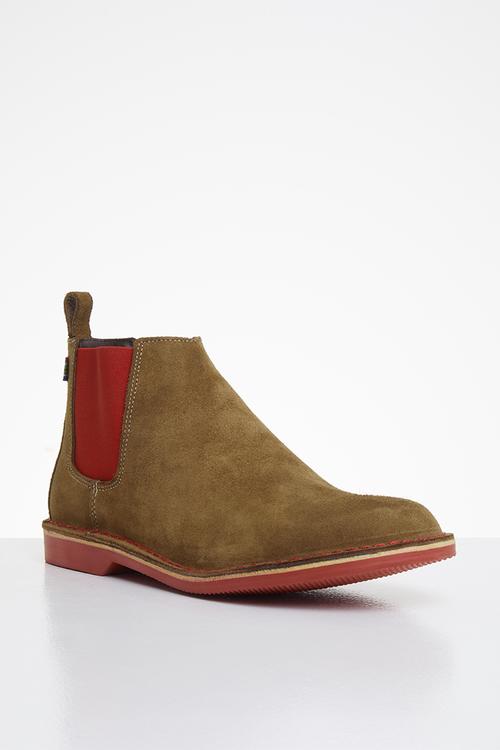 Chelsea boot - brown & red