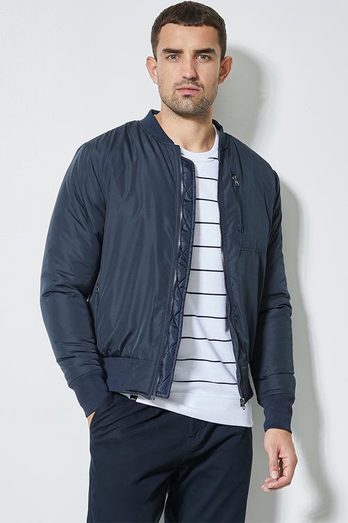 Nevada padded bomber jacket - navy
