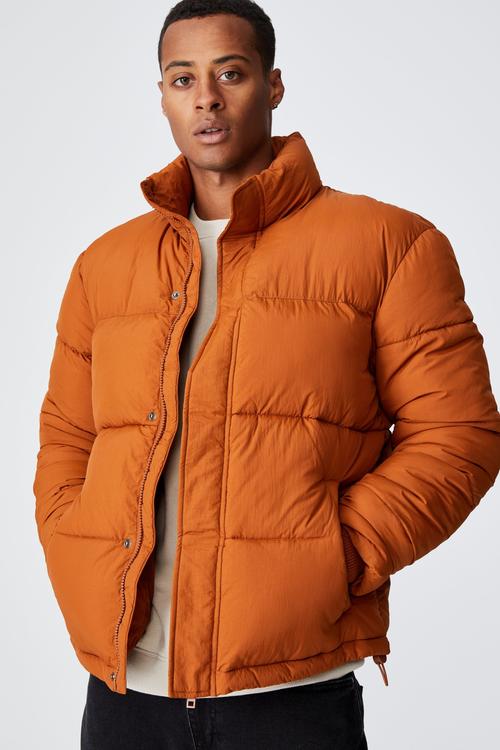 Essential recycled puffer - rust