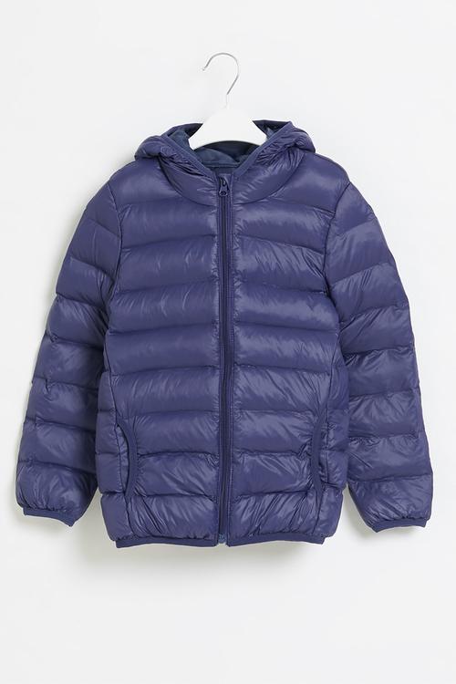 Boys hooded bomber jacket - navy