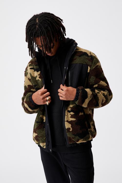 Reversible sherpa ski jacket - multi 
