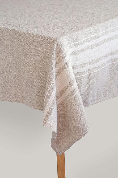 Contemporary table cloth - stone