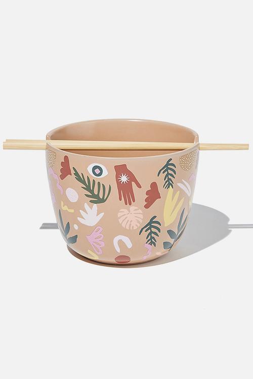Feed me bowl - folk - brown
