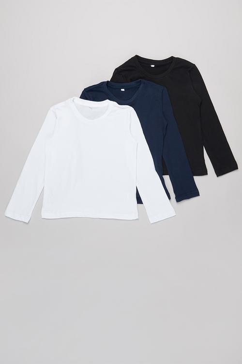 Boys 3 pack long sleeve tee - multi