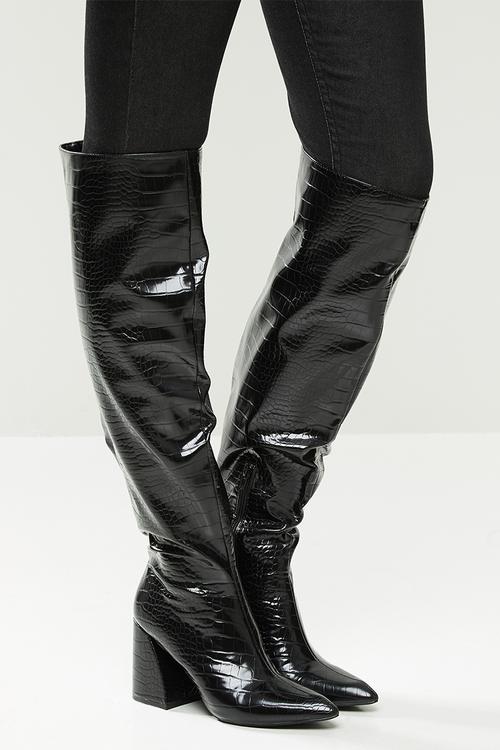 Vitta knee high boot - black 
