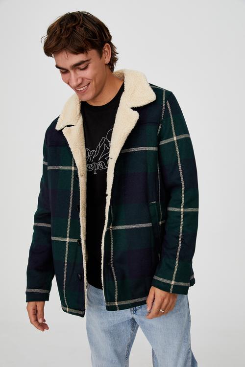 Ranch jacket - green navy check