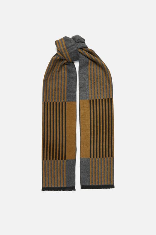 Infinity scarf - brown & grey