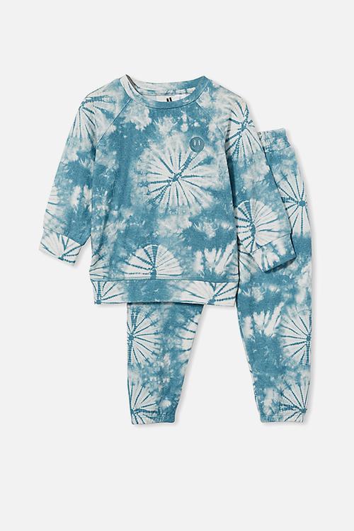 Marcus long sleeve lounge set - teal 