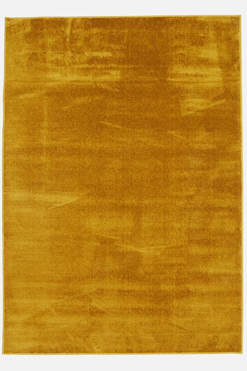 Silky micro polyester rug - mustard