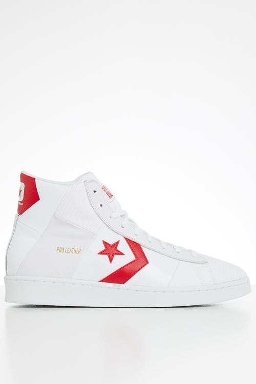 Pro leather parquet court hi - white/university red/white
