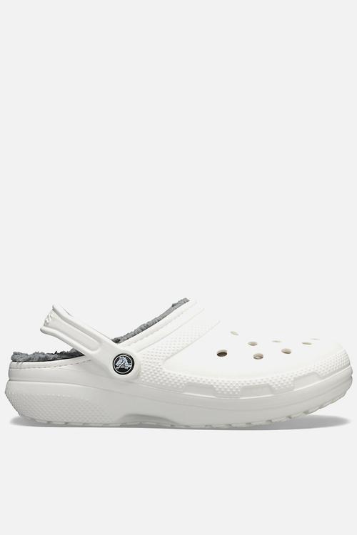 Classic lined clog - white & grey