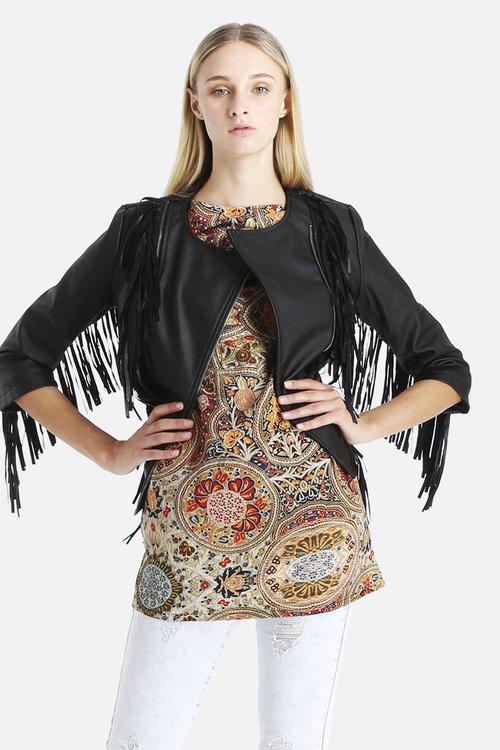 Fringe PU Jacket