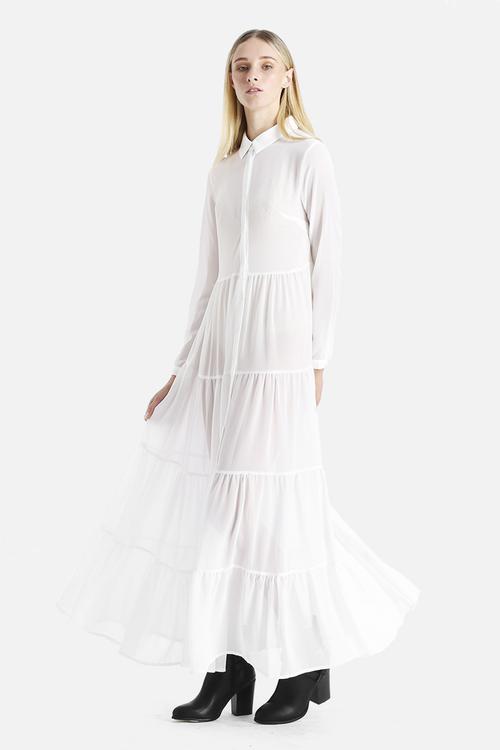 Sheer Chiffon Maxi Dress